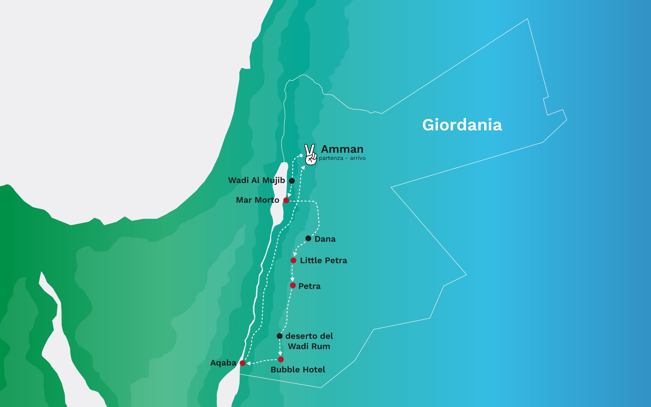 Viaggio di gruppo in Giordania