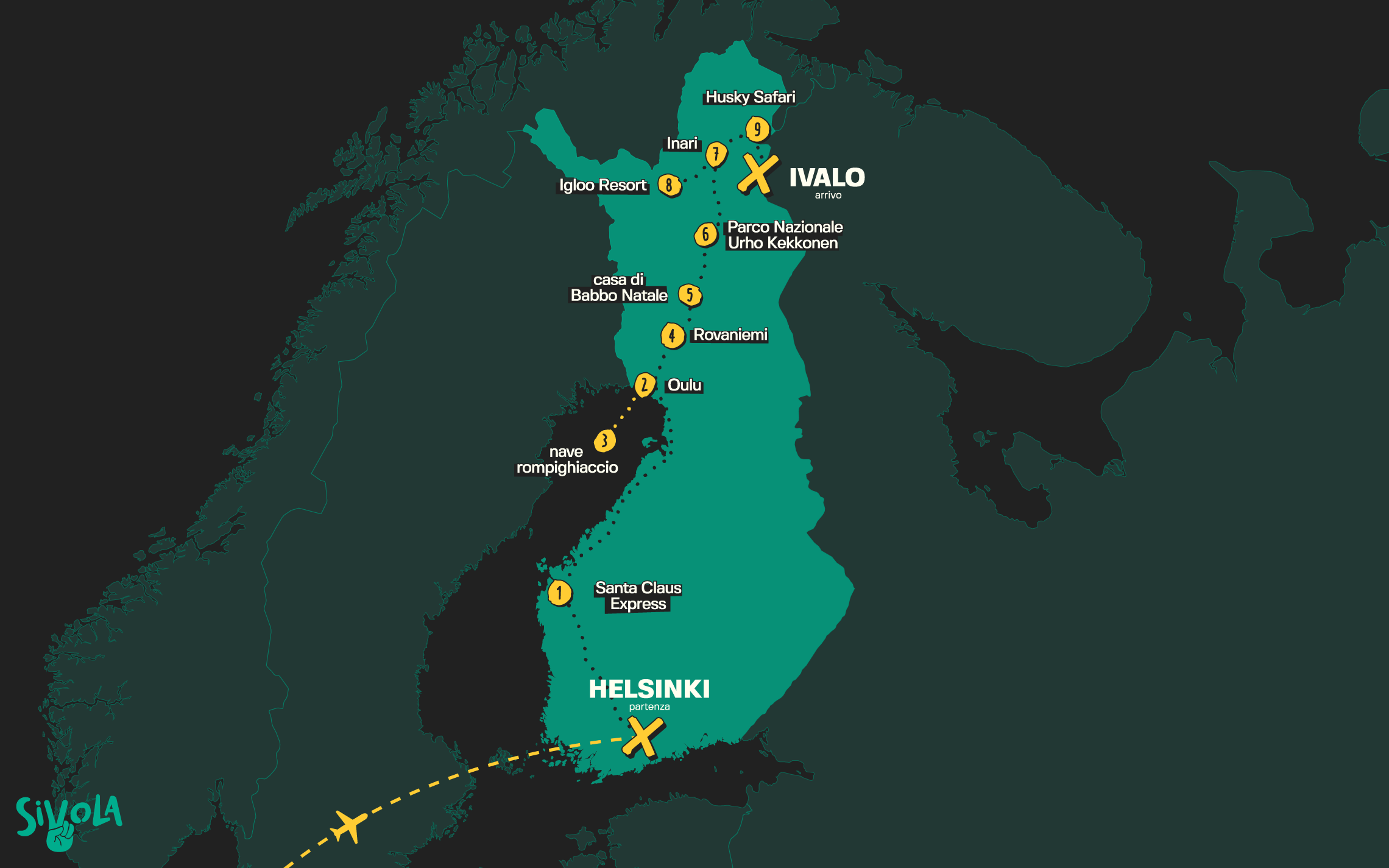 Viaggio di gruppo Lapponia Natale