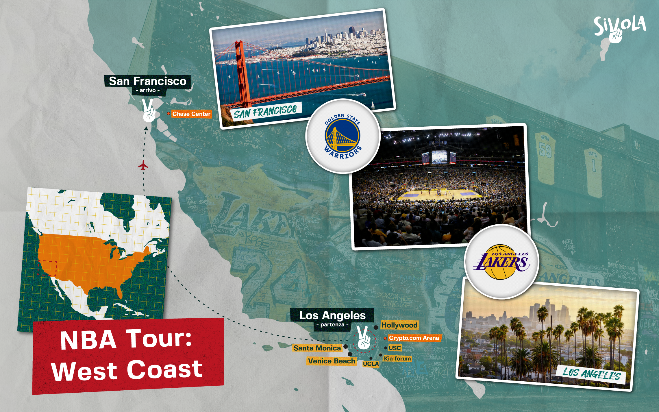 Viaggio di gruppo NBA West Coast